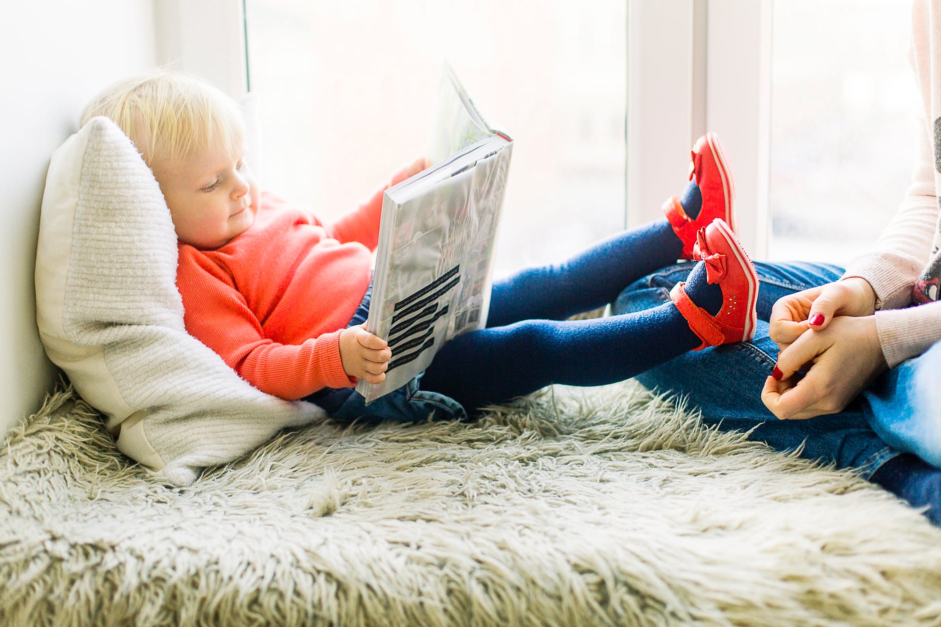 toddler reading book