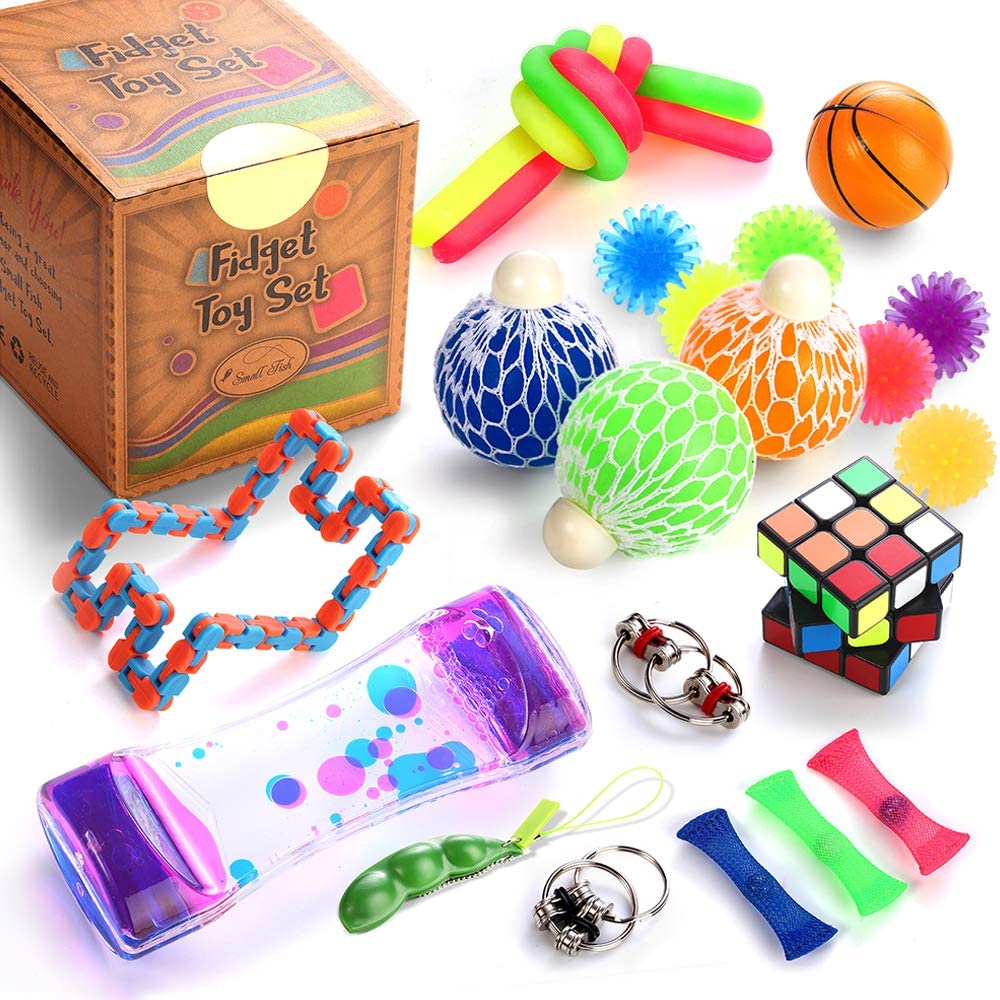 LESONG Fidget Toys Set for Boys&girls 22 pcs Sensory Toys Toy Fidgets with Box 