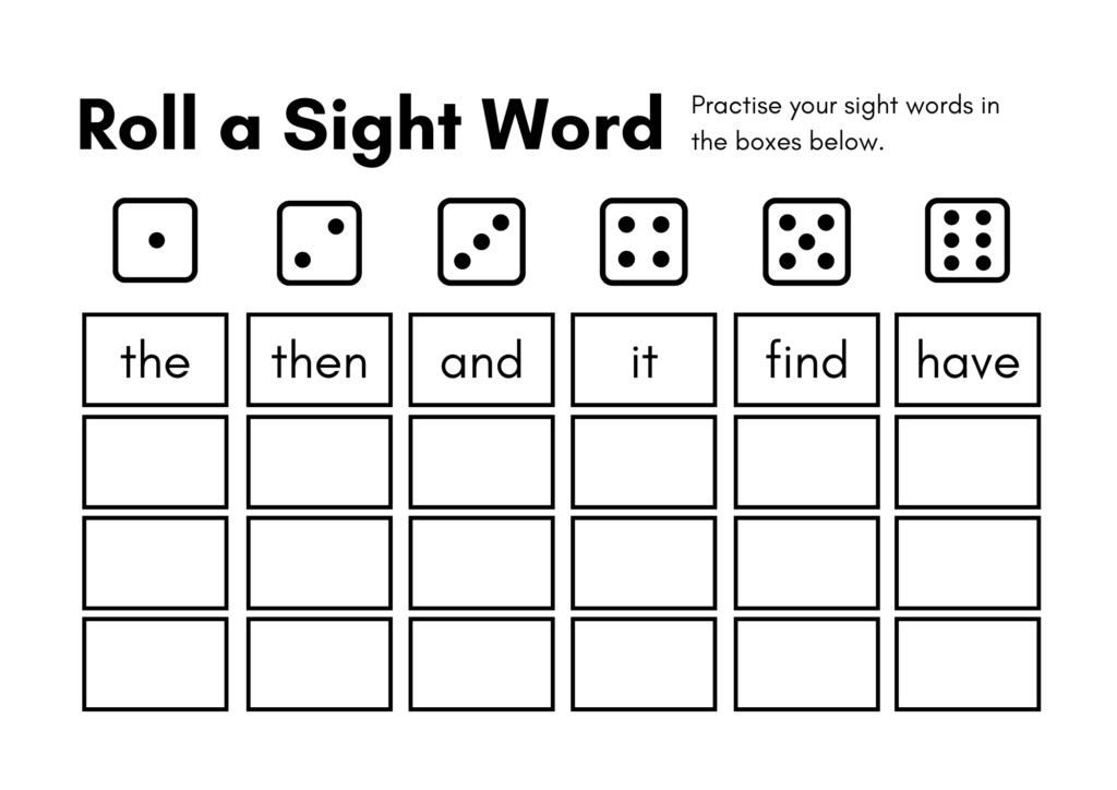 sight word game