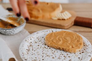 peanut butter on crackers