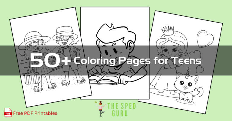 Printable Coloring Pages for Teens (Free PDF Printables)