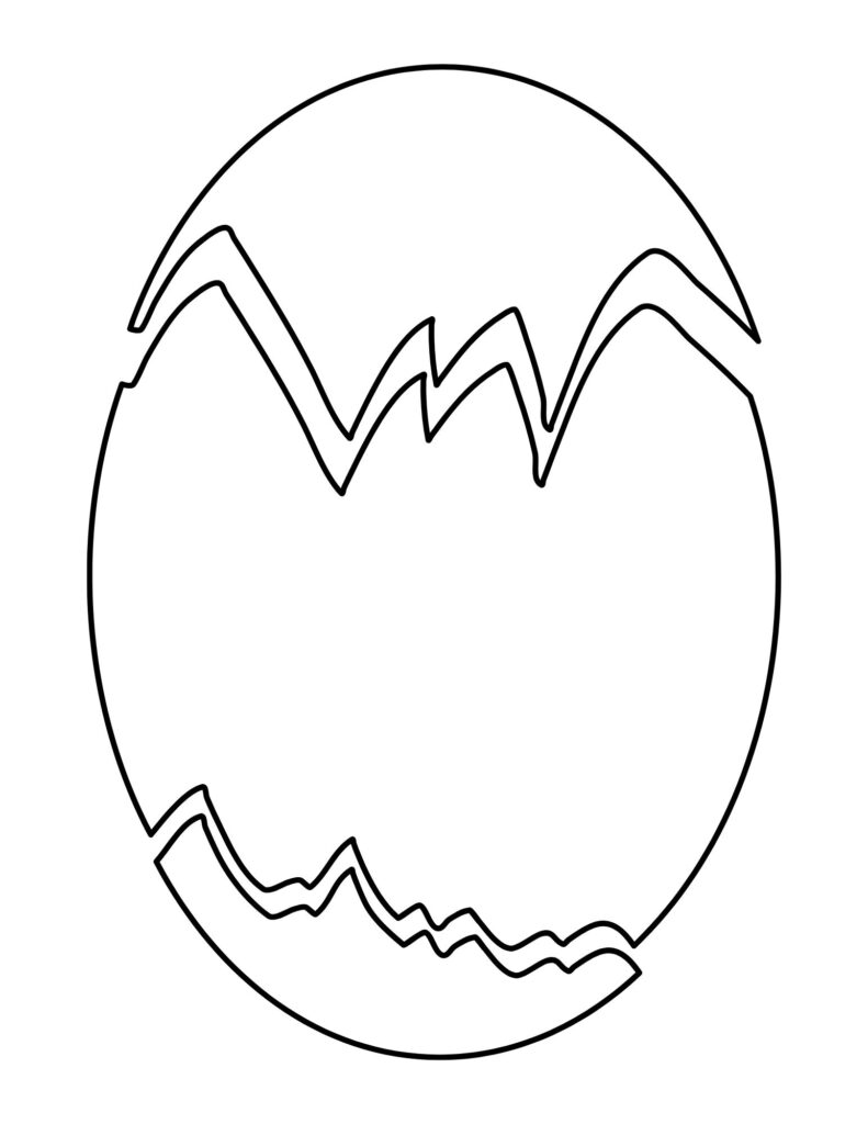 Blank Easter Egg Coloring Pages