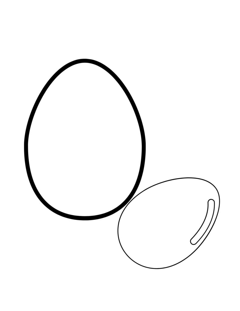 Blank Easter Egg Coloring Pages