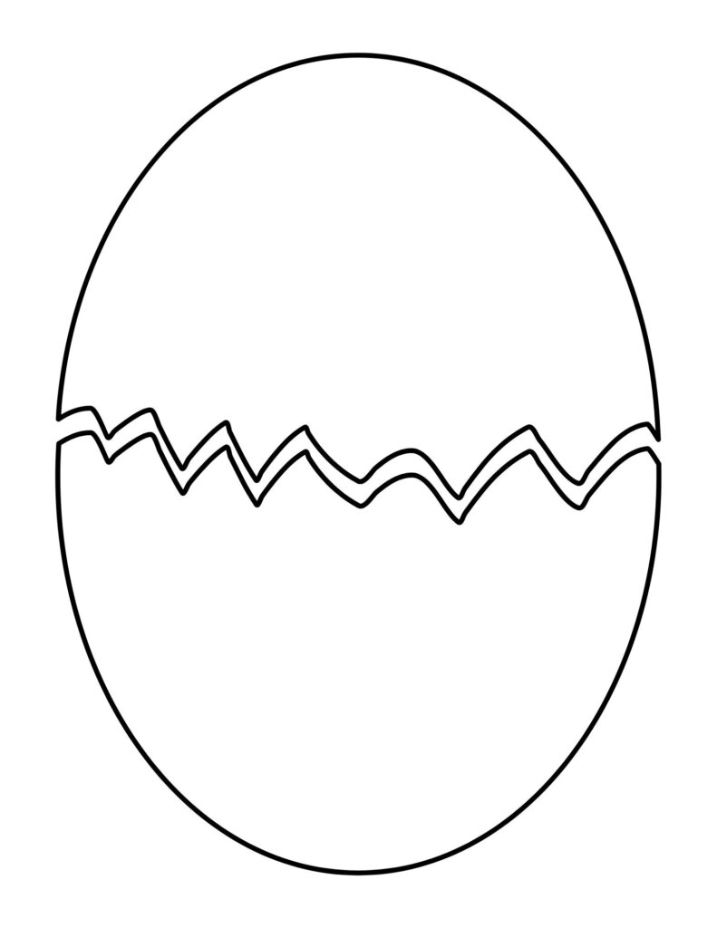 Blank Easter Egg Coloring Pages