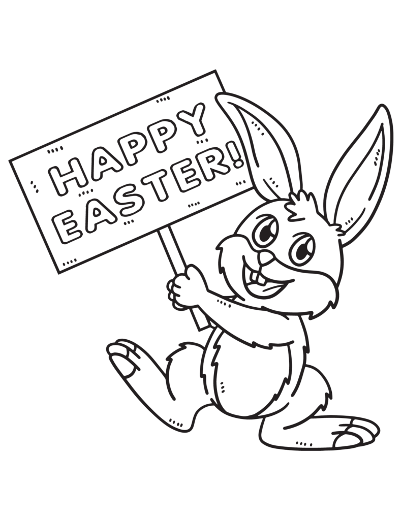 Easter Bunny Coloring Pages for Kids and Teens