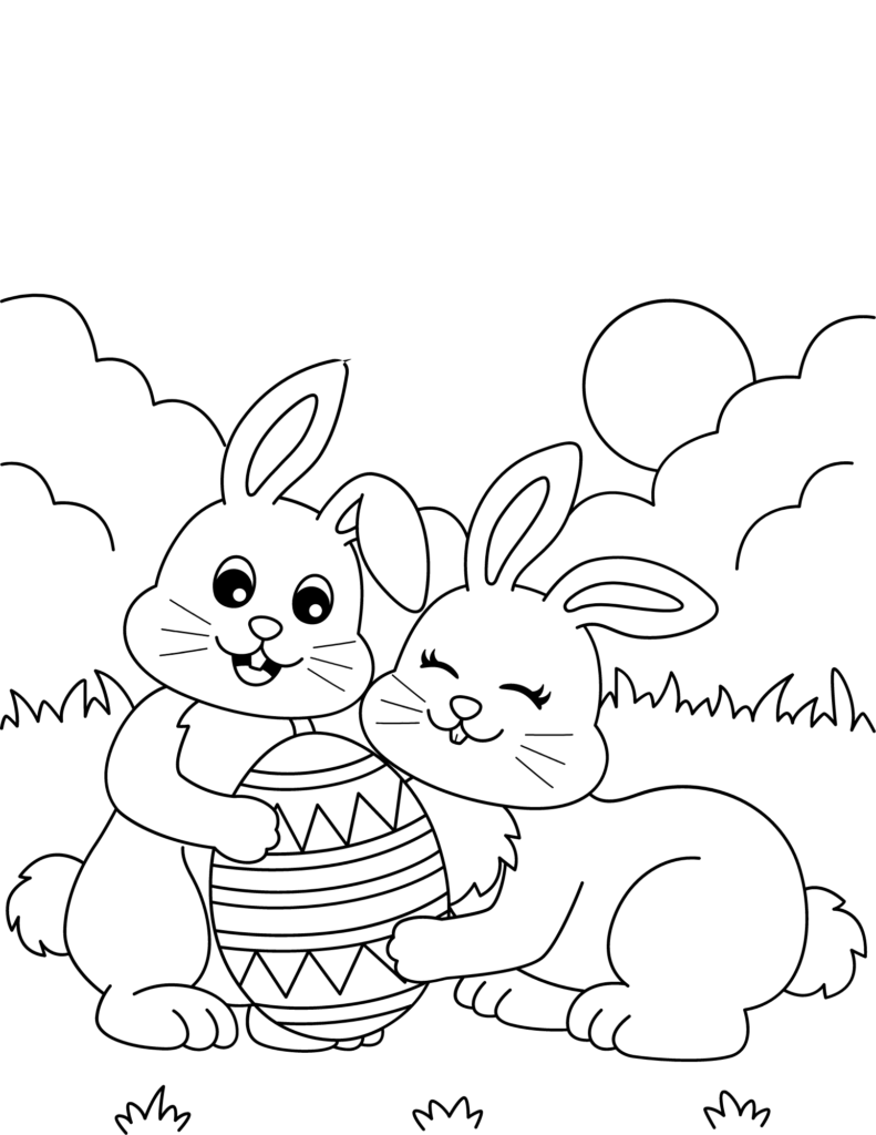 Free Easter Bunny Coloring Pages for Kids and Teens