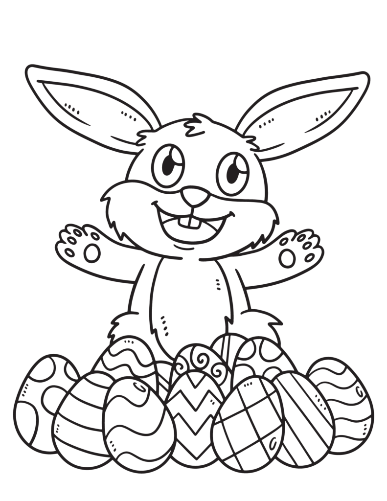 Easter Bunny Coloring Pages for Kids and Teens