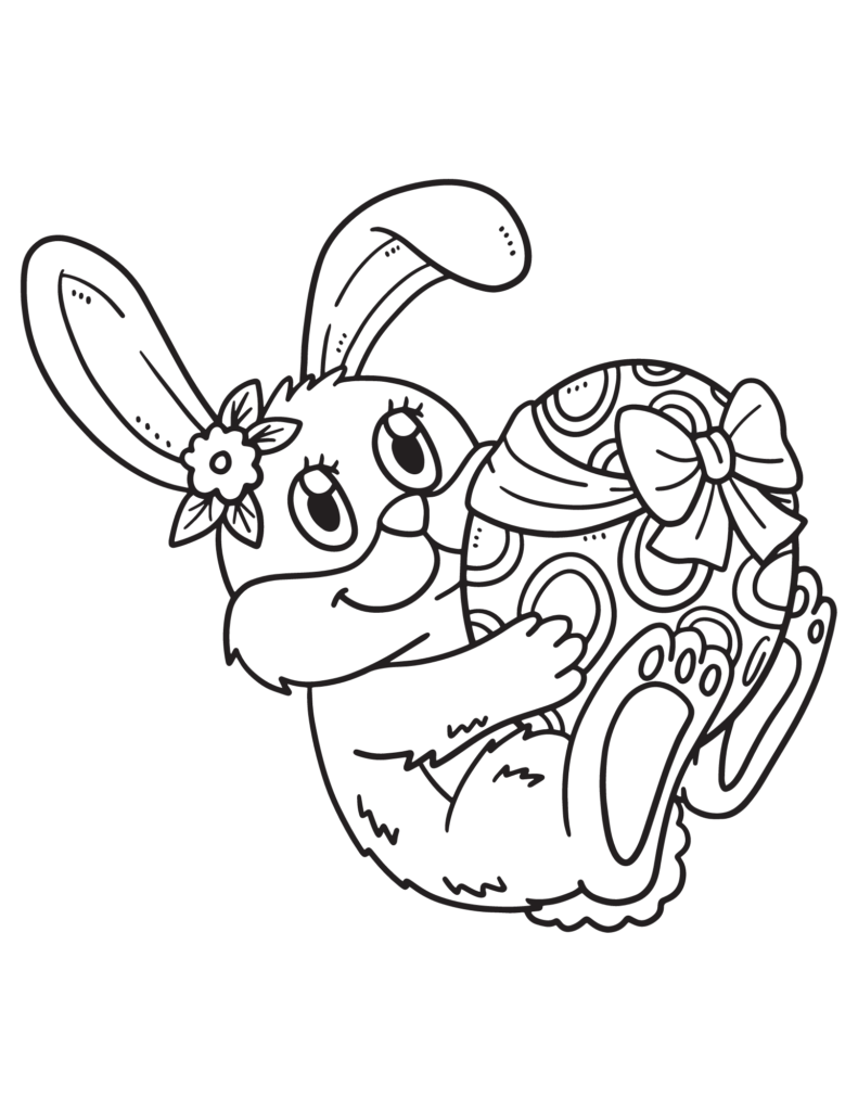 Free Easter Bunny Coloring Pages for Kids and Teens