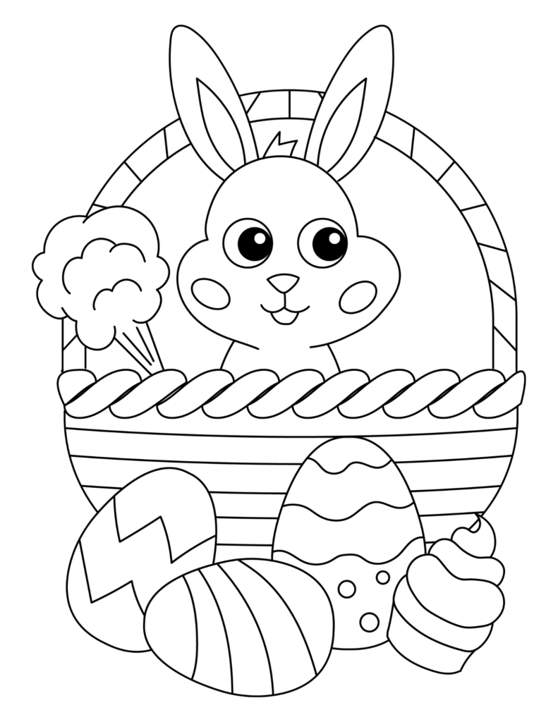 Free Easter Bunny Coloring Pages for Kids and Teens