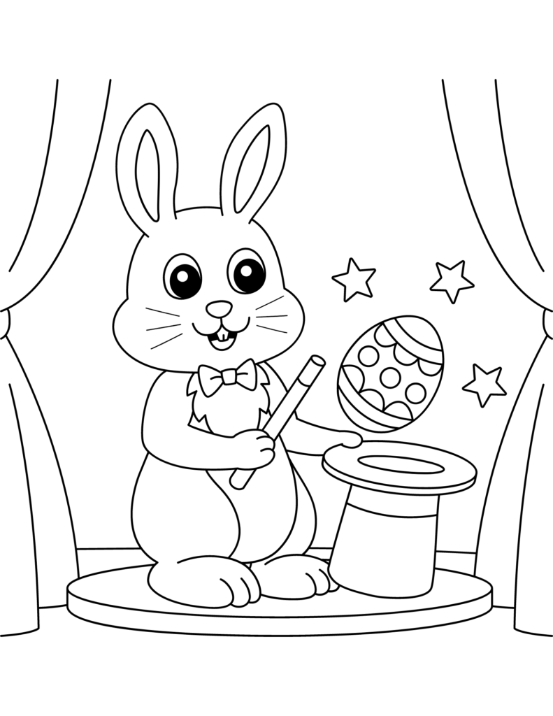 Free Easter Bunny Coloring Pages for Kids and Teens