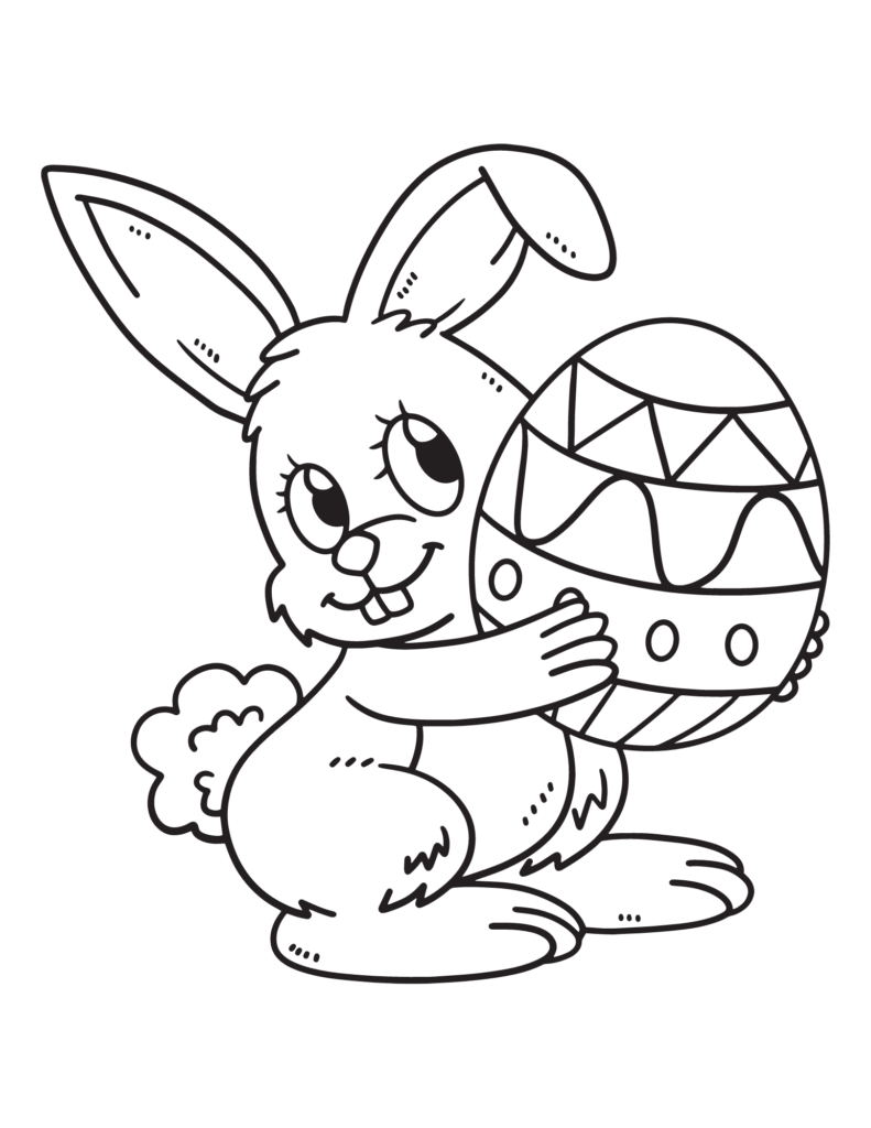 Easter Bunny Coloring Pages for Kids and Teens