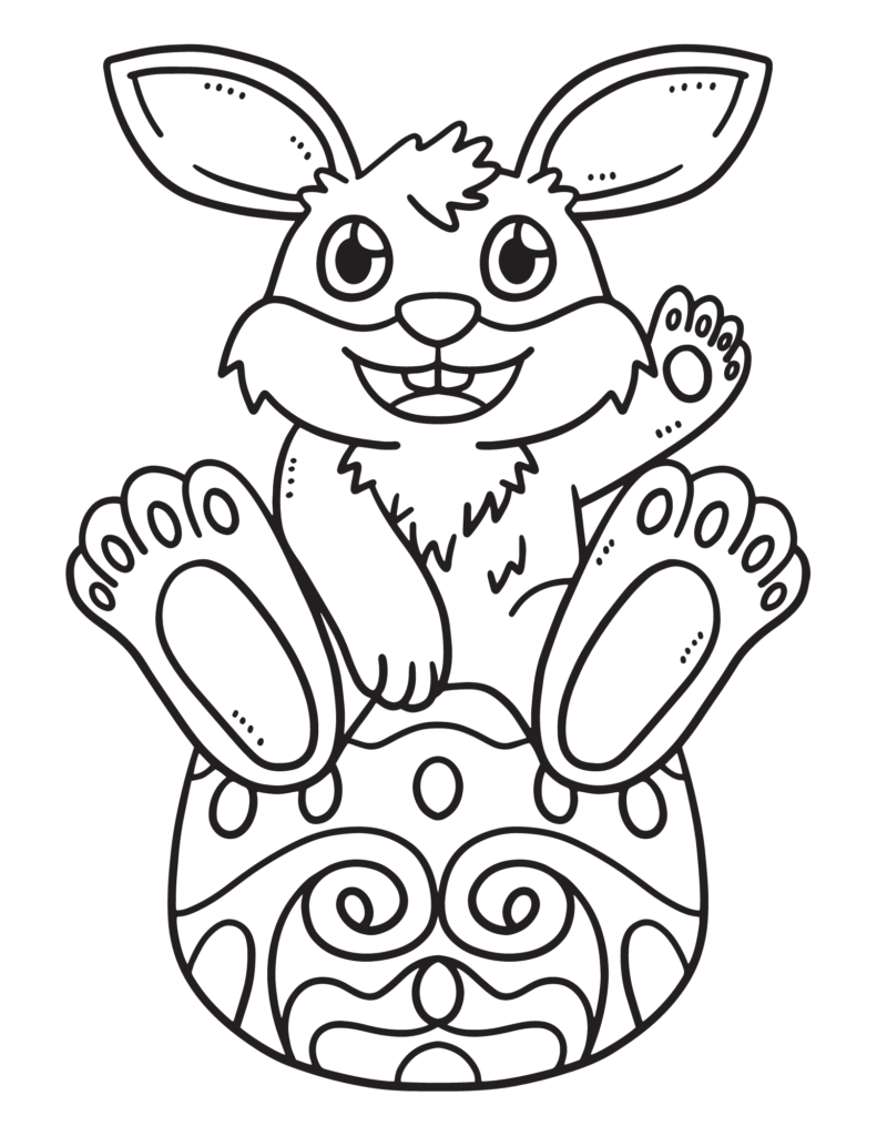 Easter Bunny Coloring Pages for Kids and Teens