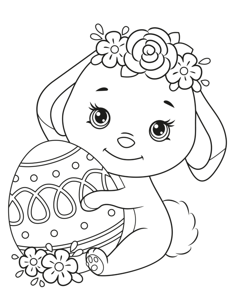 Easter Bunny Coloring Pages for Kids and Teens