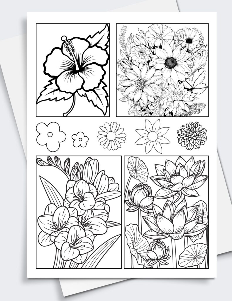 Flower Coloring Pages Gallery