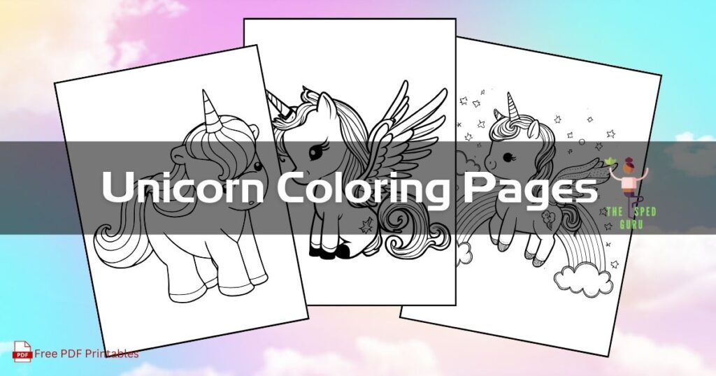 Unicorn Coloring Pages for Kids and Teens