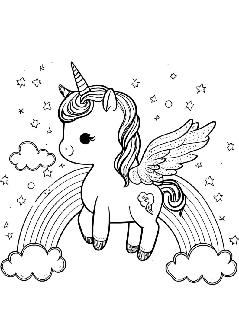 unicorn coloring pages