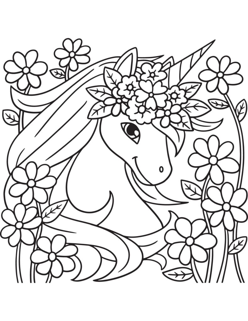 flower drawing Coloring Pages