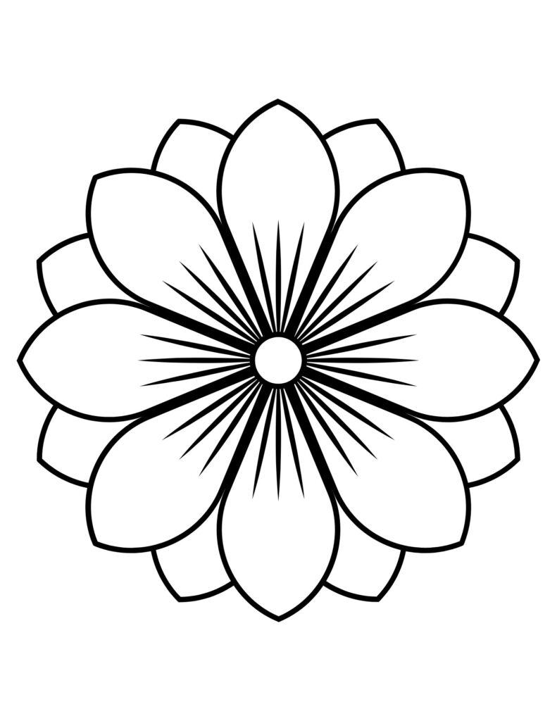 flower drawing Coloring Pages