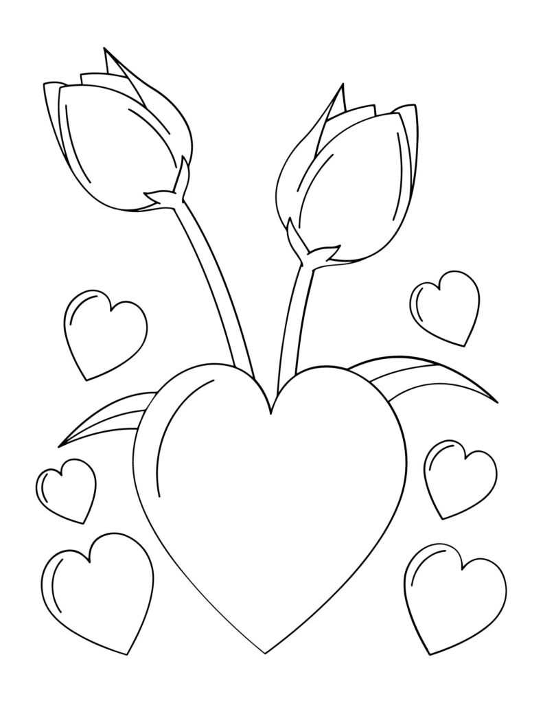 flower drawing Coloring Pages