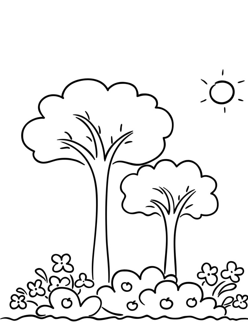 flower drawing Coloring Pages