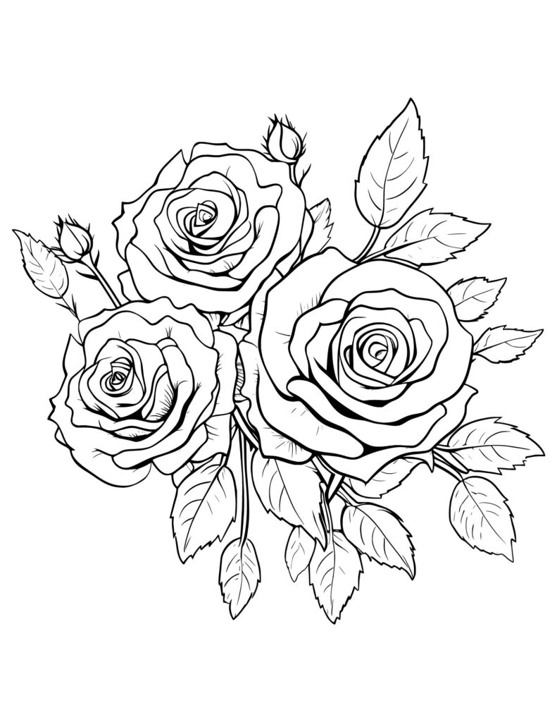 flower drawing Coloring Pages