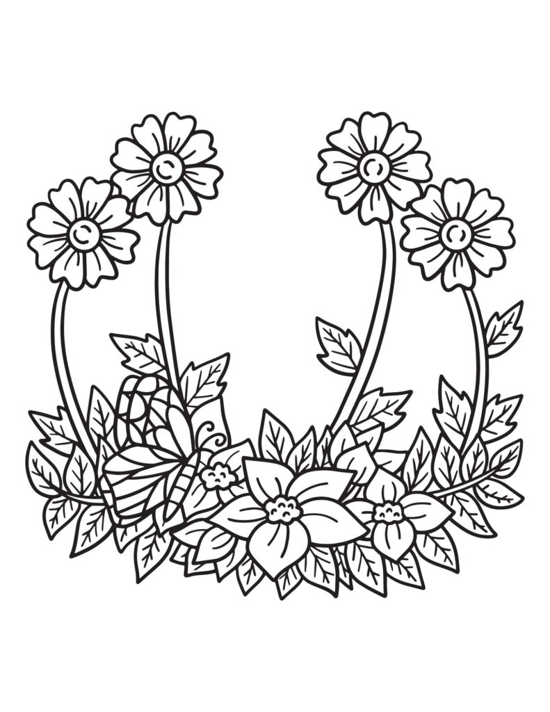 flower drawing Coloring Pages