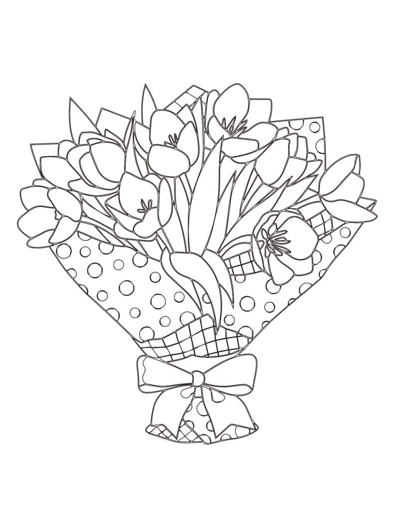 flower drawing Coloring Pages