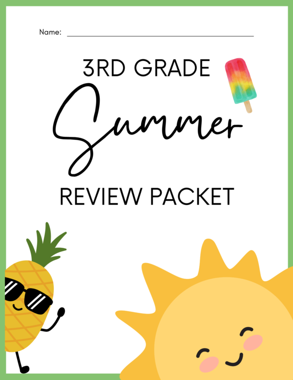3rd grade summer review packet