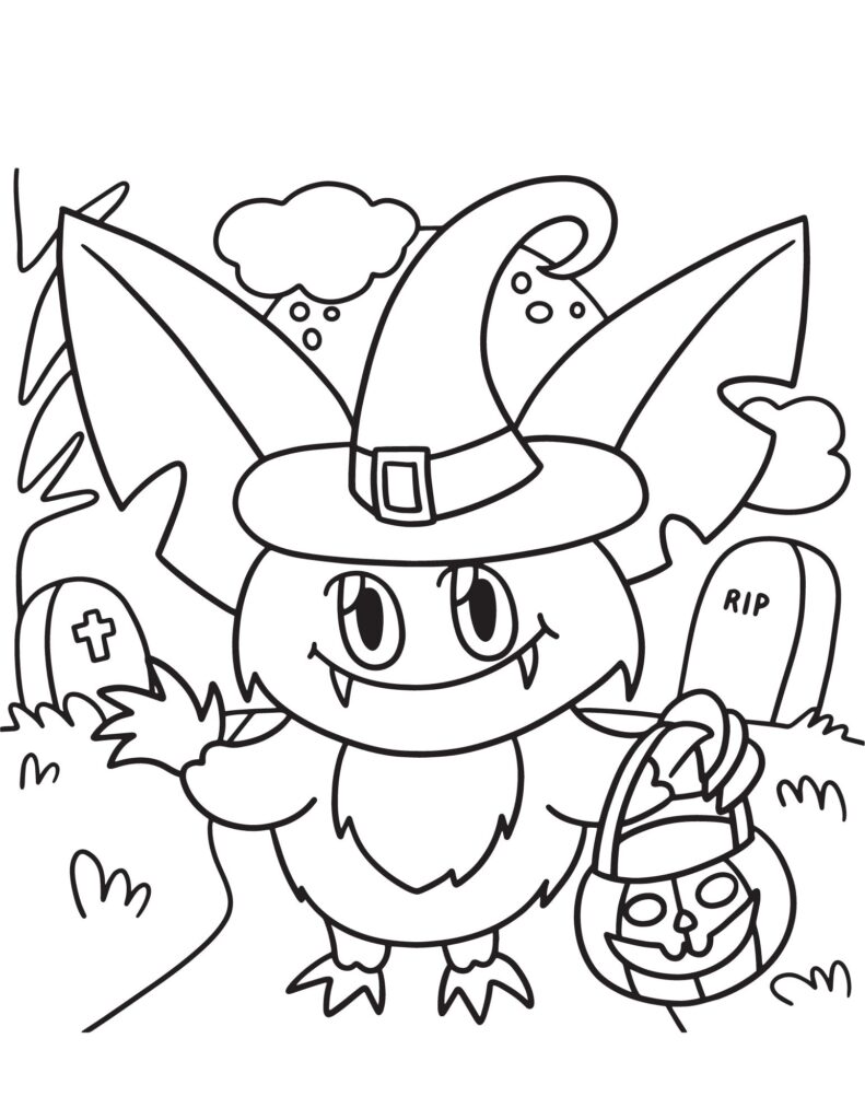 Halloween Coloring Page for Toddlers