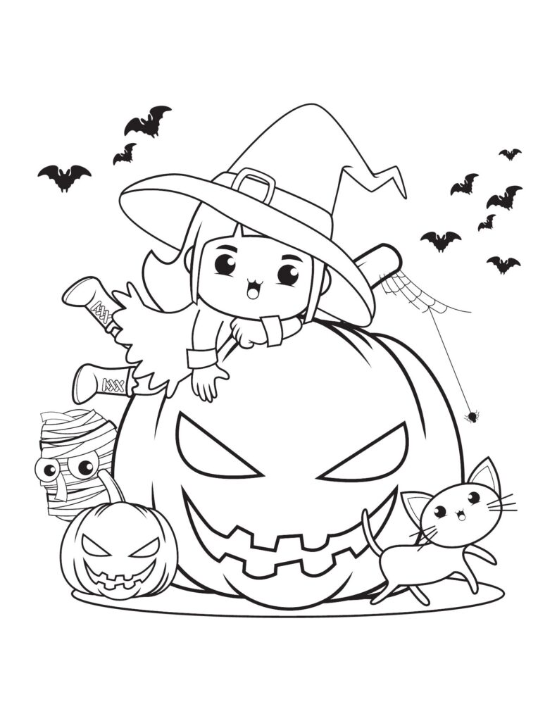 Halloween Preschool Coloring Pages