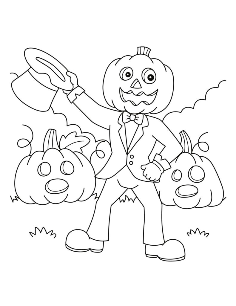 Halloween pumpkins coloring