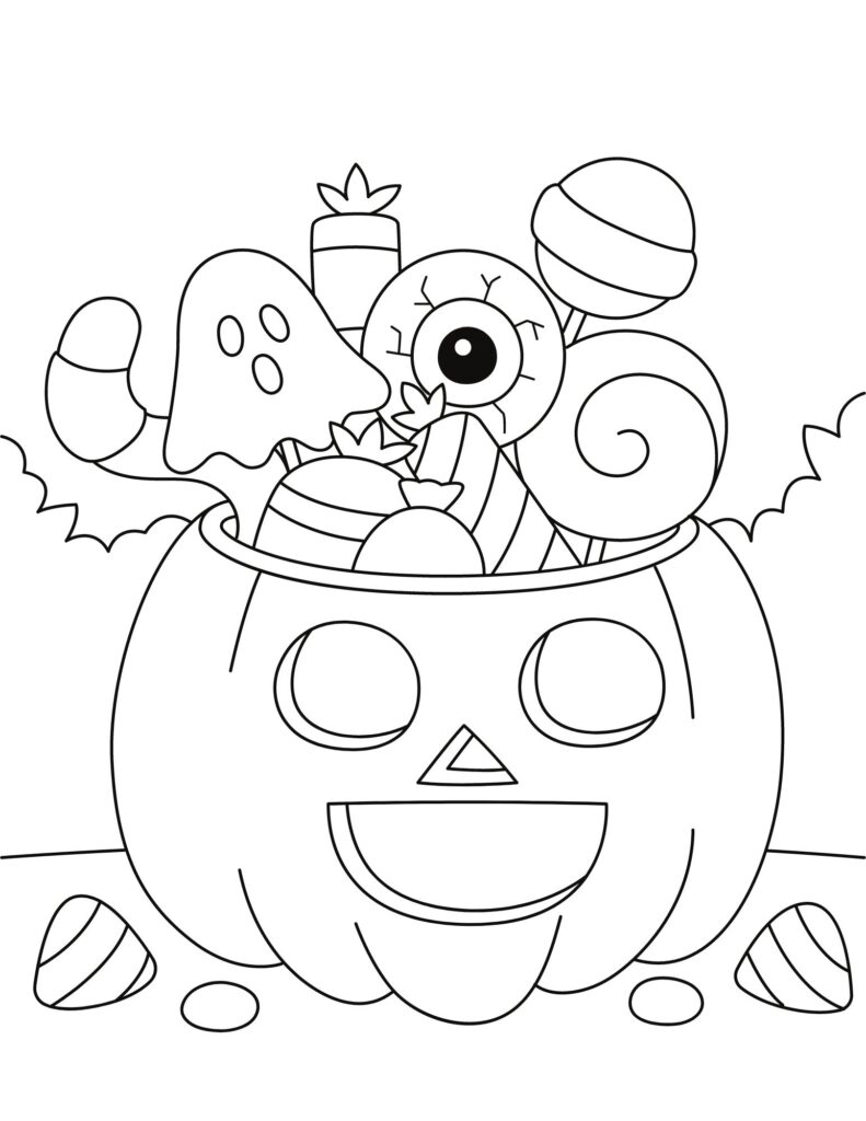 Halloween pumpkins coloring