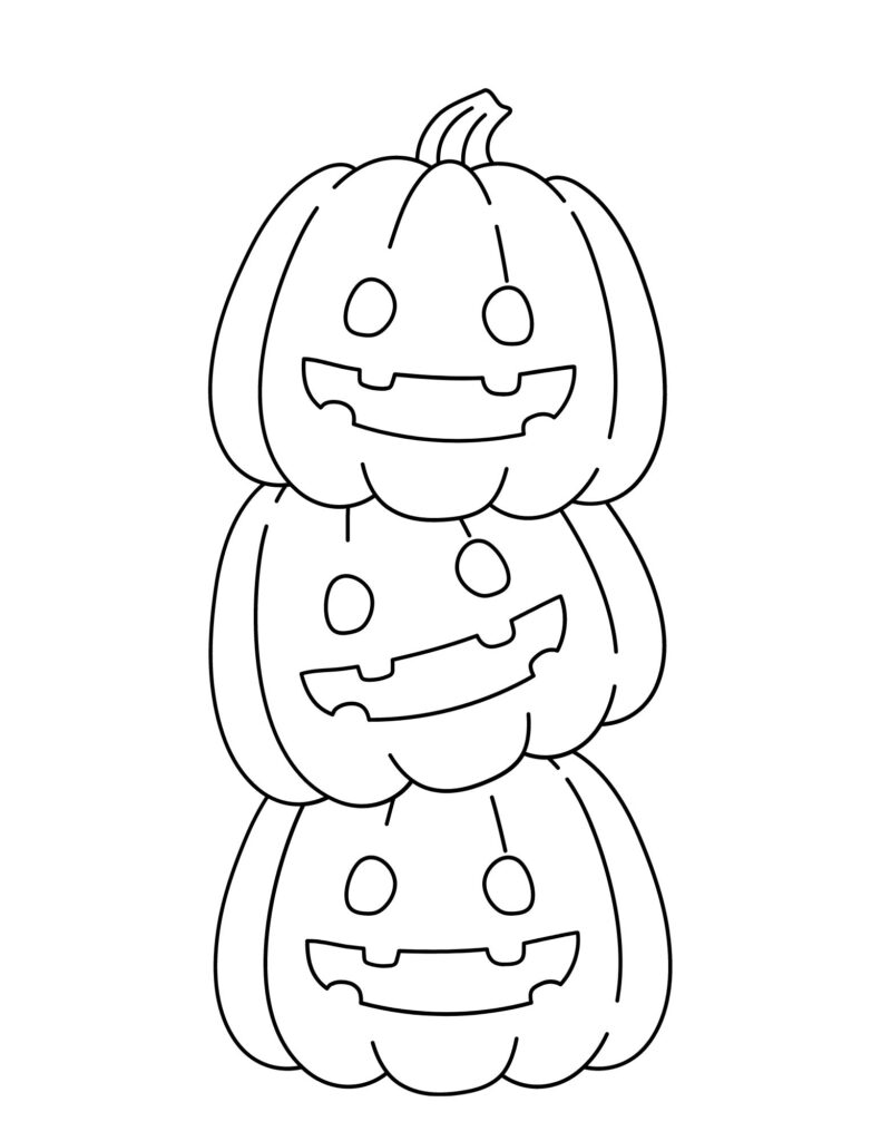 Halloween pumpkins coloring