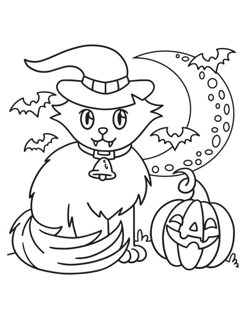 Halloween pumpkins coloring