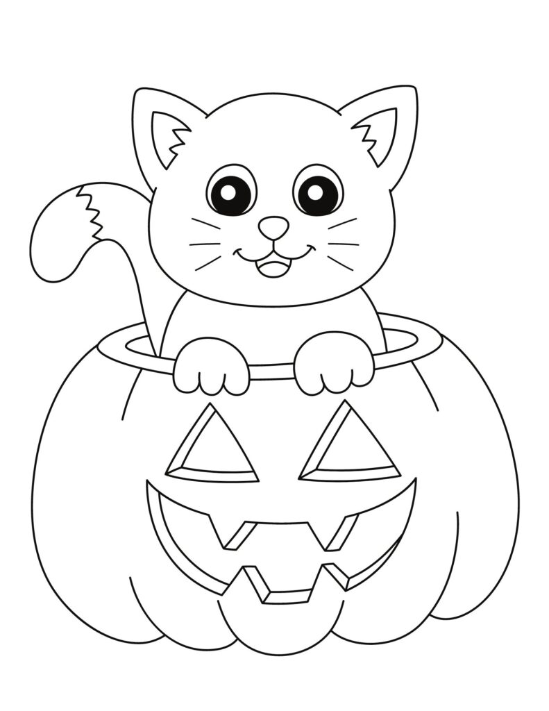 Halloween pumpkins coloring