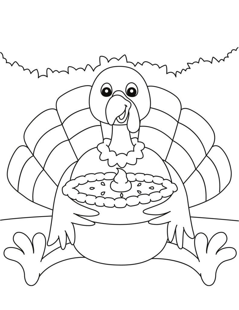 coloring page of thanksgiving turkey