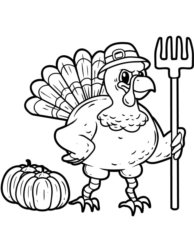 thanksgiving turkey coloring page