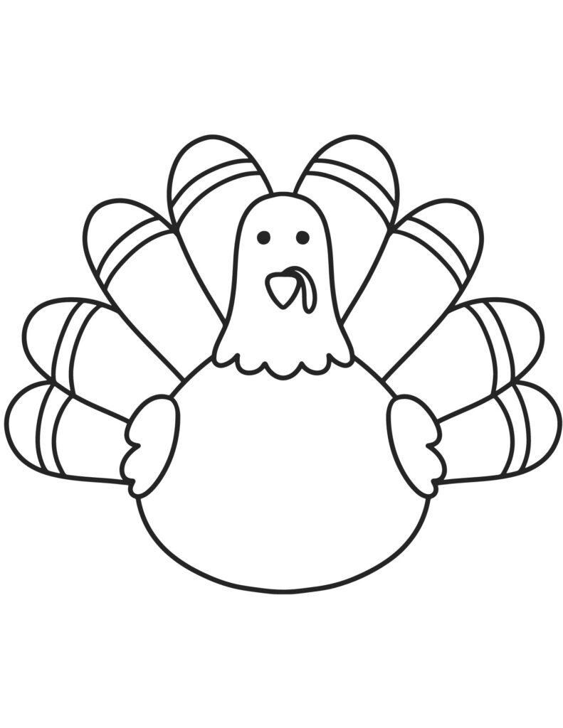 thanksgiving turkey coloring page