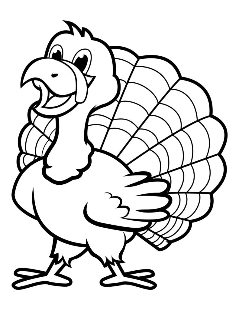 thanksgiving turkey coloring page