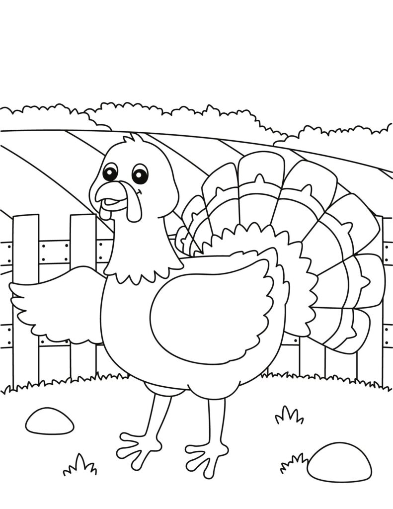 thanksgiving turkey coloring page