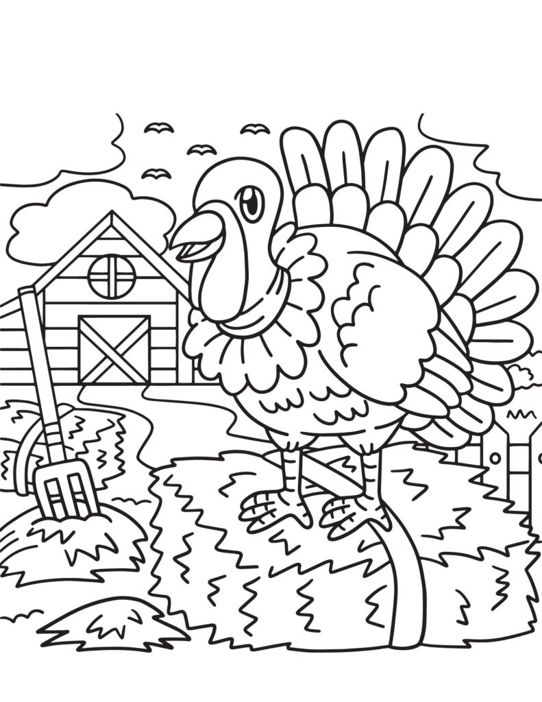 thanksgiving turkey coloring page