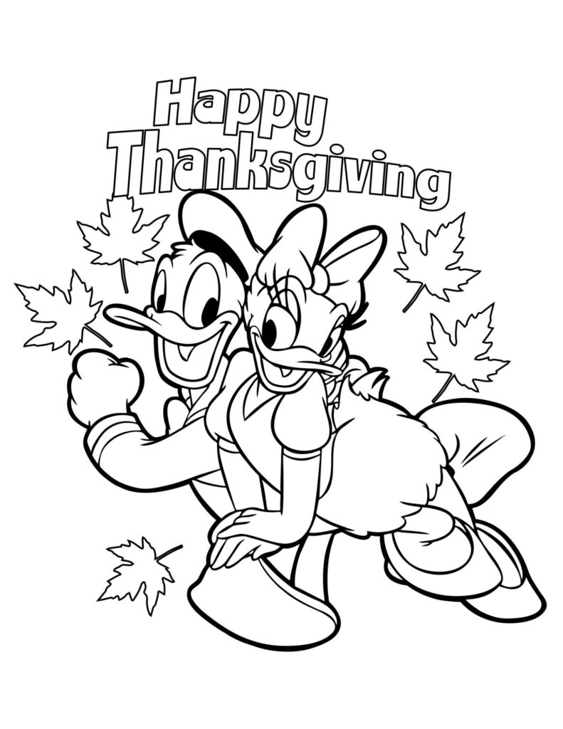 disney thanksgiving coloring pages Free download and print