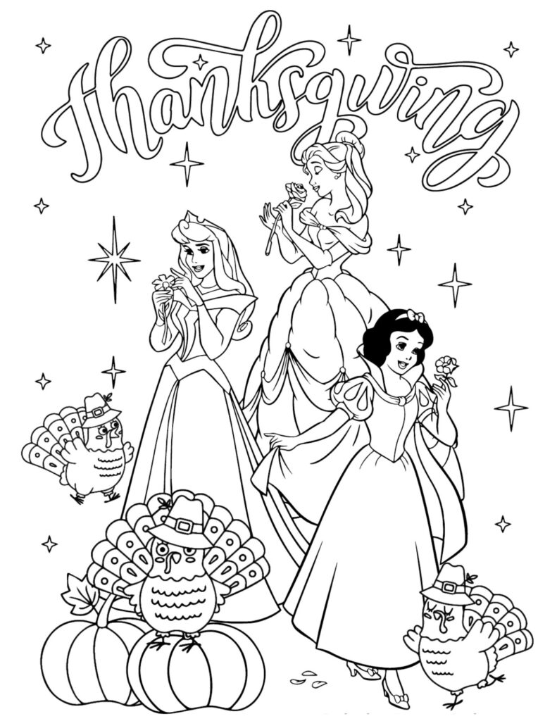 disney thanksgiving coloring pages Free download and print