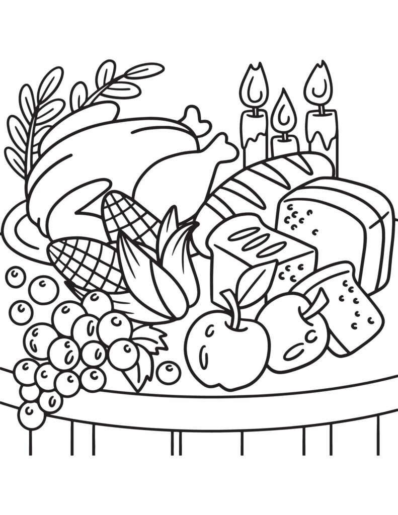 thanksgiving day coloring pages print