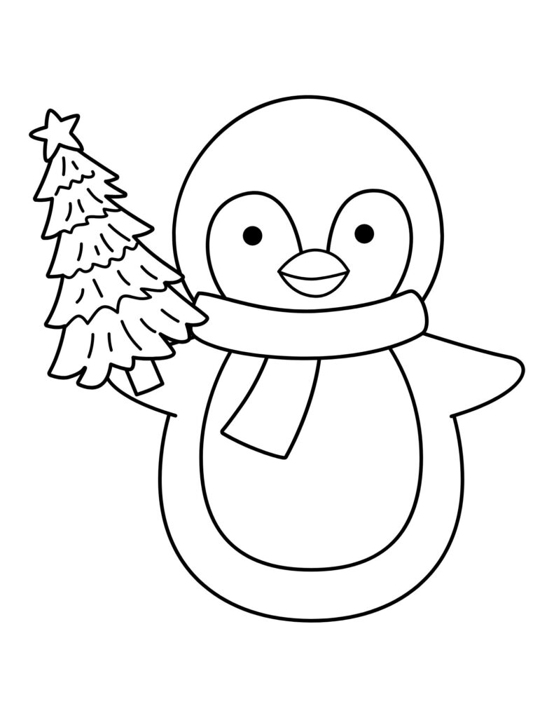 christmas tree coloring page free printabletree coloring page