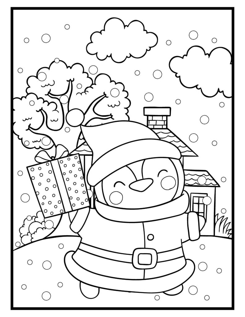 christmas tree coloring page free printabletree coloring page