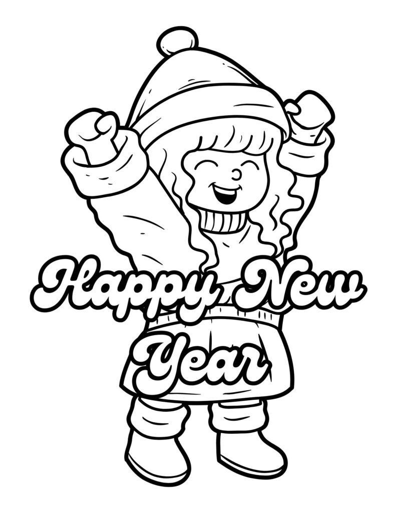 Happy New Years Coloring Pages