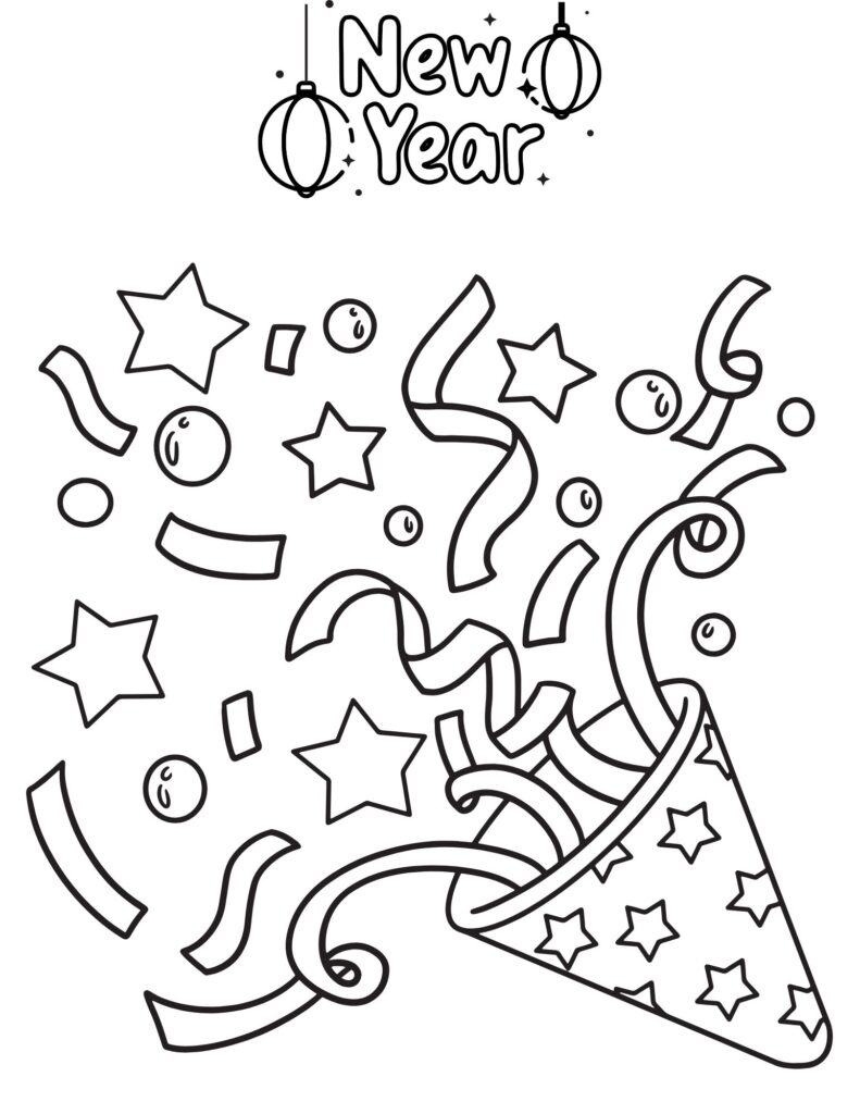 Happy New Years Coloring Pages