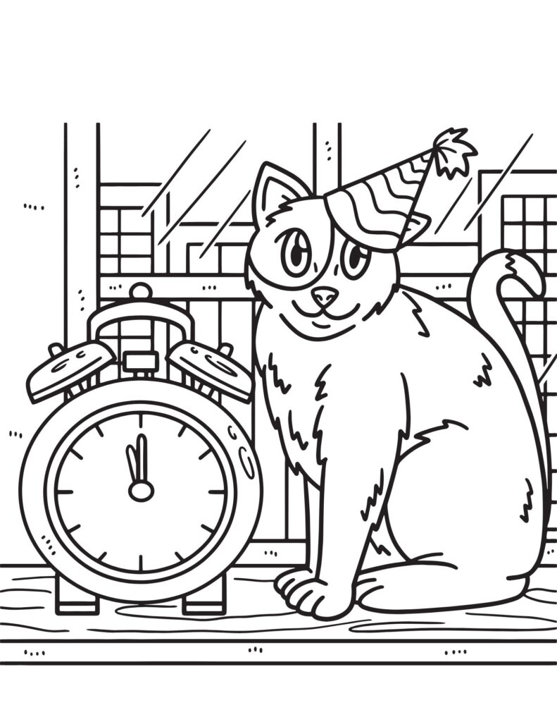 Happy New Years Coloring Pages