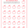 apple themed worksheets for kids